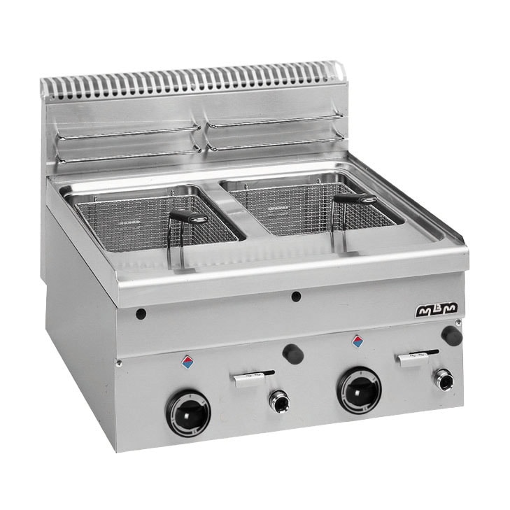 MBM Auftisch-Gas-Fritteuse 2 x 8 Liter 14,8 kW