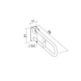 thumbnail of Barra di sostegno ribaltabile per bagno in acciaio bianca EH-WA-70-PCX