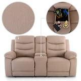 thumbnail of Kinosessel, 2er-Fernsehsessel mit Relaxfunktion, Liegefunktion Easy-Lift, Belastbarkeit je Sitzplatz 130 kg, Mikrofaser, in Beige, Raburg Pixx