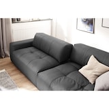thumbnail of KAWOLA Big Sofa PALACE 3-Sitzer mit Sitztiefenverstellung Leder schwarz