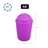 thumbnail of MSV Kosmetikeimer Abfalleimer Schwingdeckeleimer 5,5 Liter Kunststoff Lila