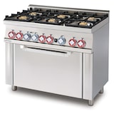 thumbnail of Cucina gas 6 fuochi con forno gas statico e grill. Misure 100x60 h90 cm. Modello CF6-610G