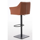 thumbnail of Conjunto de 2 bancos de bar Damaso em imitação de pele marrom claro/preto