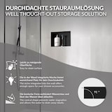 thumbnail of LuxeBath Wandnische Edelstahl 20 × 30 × 10 cm Schwarz – Randlose Duschnische, befliesbares Einbauregal, Duschablage für Badutensilien, kleines