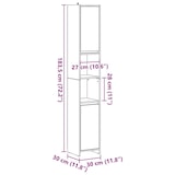 thumbnail of vidaXL Badschrank Altholz-Optik 30x30x183,5 cm Holzwerkstoff