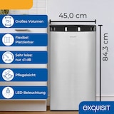 thumbnail of Exquisit Vollraumkühlschrank 75 Liter, Freistehend, Kühlschrank klein und kompakt, 45cm Breit, LED-Innenbeleuchtung, KS585-V-091E inoxlook