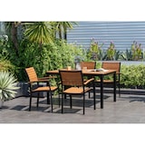 thumbnail of METRO PROFESSIONAL Mesa de jantar Gastro Lynx, alumínio/eucalipto, 137 x 90 cm, retangular, preta