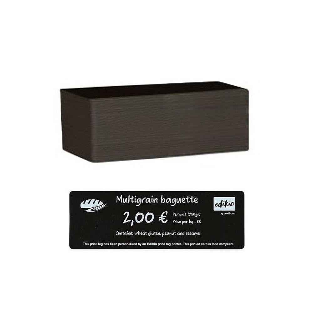 EVOLIS Cartes étiquettes PVC longues compatibles avec l'imprimante Edikio - Noires (x 500)