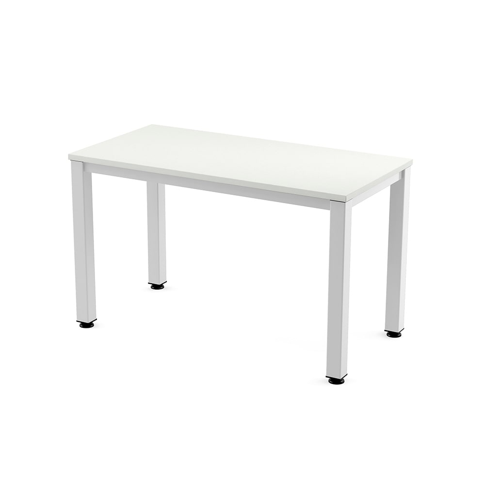 Rocada mesa secretária série Executive 120x60cm branco / branco