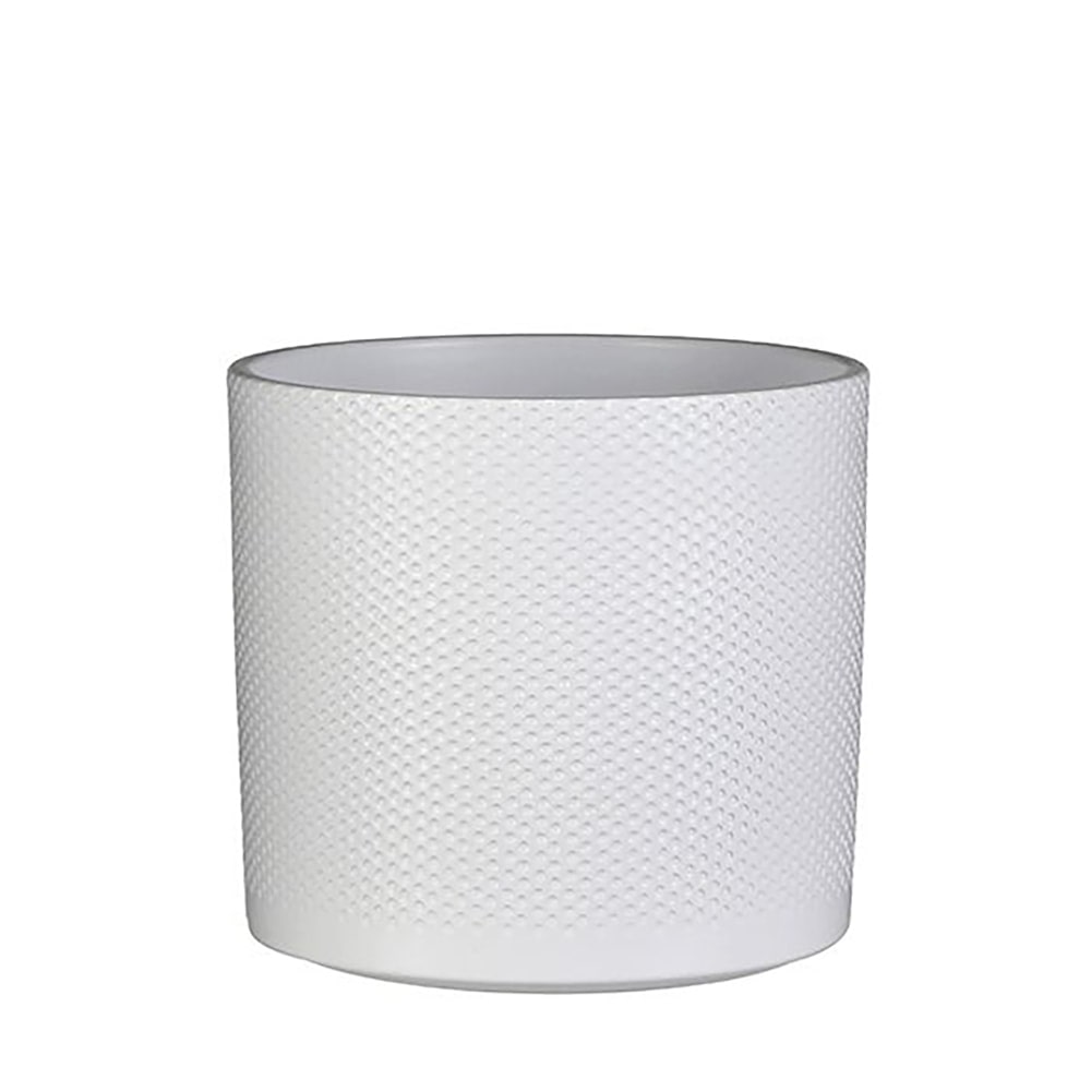 MICA DECORATIONS - Vaso da fiori in ceramica Era Colore Bianco Ø23X21,5Cm