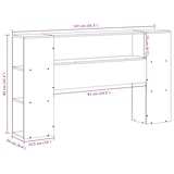 thumbnail of vidaXL Hoofdbord met opbergruimte 135 cm massief grenenhout