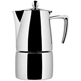 ILSA Slancio cafetera espresso brillante para inducción en acero inoxidable 18/10 tazas 2