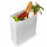 thumbnail of MONOUSO - Buste Shopper in Carta Bianca 110g/m² 42+16x49cm (250 Pezzi)