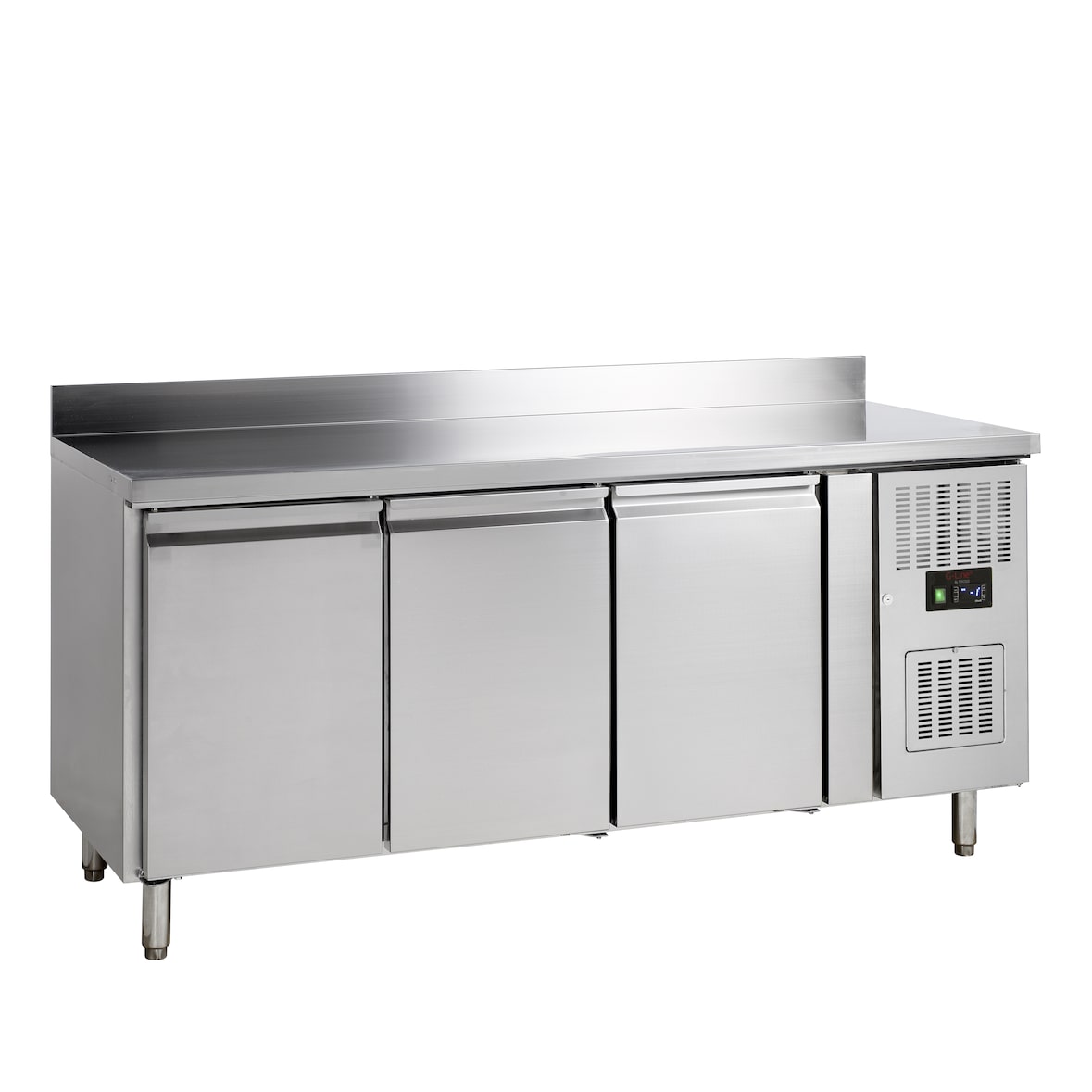 TEFCOLD Mesa fría de refrigeración GN1/1 GC73 TEFCOLD, acero y vidrio, refrigeración profesional, Acero inoxidable SS