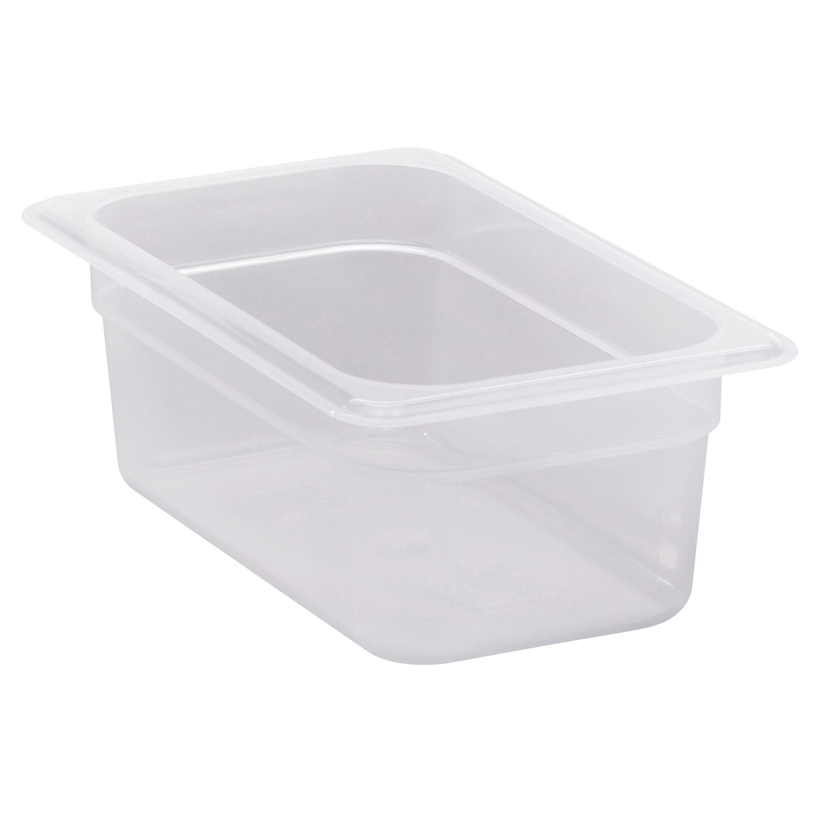 CAMBRO 44PP-190 - Recipiente GN 1/4 2,5 L - 16,2 x 26,5 x 10 cm (No incluye tapadera) - Blanco translúcido - Venta 1 unidad.