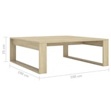 thumbnail of vidaXL Couchtisch Sonoma-Eiche 100x100x35 cm Holzwerkstoff