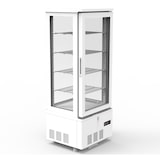 thumbnail of Vitrina refrigerada con 1 puerta, 4 estantes, acero inoxidable/cristal, 115.4x43.4x39.8 cm, refrigeración por aire, 92L, blanca, TOPLINE 10587 Vaiotec