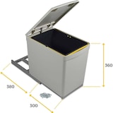 thumbnail of Poubelle de recyclage fixation inférieure et extraction manuelle 16 litres Emuca