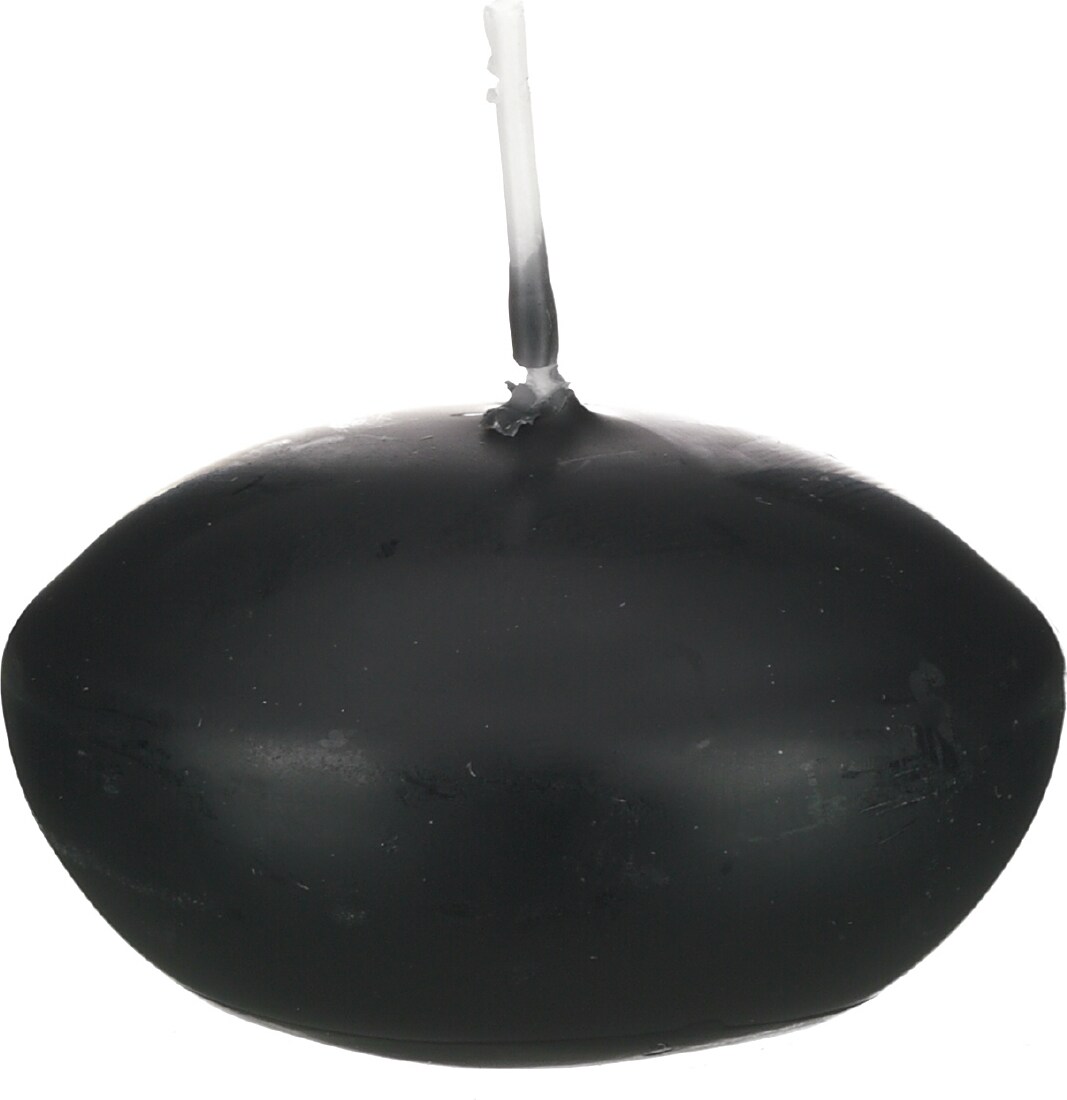 Kerzen Schwimmkerzen Schwarz, 24 x 60 mm, 20 Stück