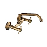 thumbnail of JULIAN |retro mengkraan wandmontage kraan geborsteld messing|keuken badkamer vintage kraan wand ouderwets roestvrij staal - gastronomie 360° draaibaar