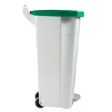 thumbnail of ROSSIGNOL Poubelle mobile 90L à pédale BOOGY blanc/vert