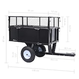 thumbnail of vidaXL Kiepwagen voor zitmaaiers 150 kg