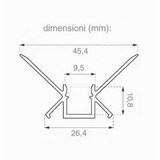 thumbnail of Kit de perfis de canto para nivelar em gesso cartonado de 2m com cobertura acetinada e 2 tampas