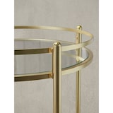thumbnail of Goldener Servierwagen, mobiler Beistelltisch, Sicherheitsglas, Mehrzwecknutzung. 57x57x75 cm | Kadima Design