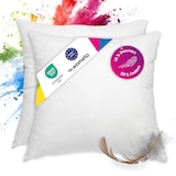 thumbnail of premium-line 2er Set Feder- & Daunenkissen 85% Federn 15% Daunen 45x45 - 500 g Füllkissen Bezug Baumwolle weiß / Innenkissen / Füllkissen / Kissenfü