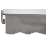 thumbnail of Aluminium zonnescherm T791, knikarm zonnescherm 4,5x3m ~ polyester, grijsbruin