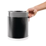 thumbnail of Bolero prullenbak zwart met zilveren rand 10,2L