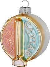 thumbnail of Christbaumschmuck Glas 7cm Kaviardose Figur Handbemalt Weihnachtsbaum Anhänger Weihnachten Christbaumanhänger Weihnachtsbaumschmuck Kaviar Rosa Blau