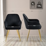 thumbnail of Chaise de salle à manger Cheryl Noir /Or