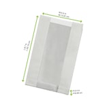 thumbnail of PACKNWOOD - 1 000u - Bolsa de papel kraft antigrasa blanca con ventana de plástico PP, para sándwiches y baguettes 22x14x6 - 210SVISW2214G