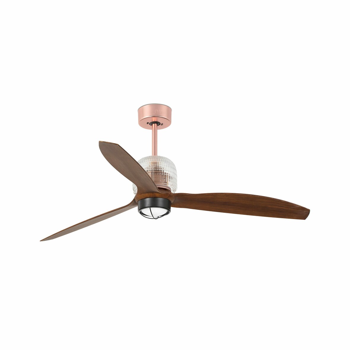 DECO FAN M LED DC-Ventilator aus Kupfer/Holz