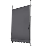 thumbnail of Klemmmarkise mit Handkurbel, höhenverstellbar - 150 x 180 cm, schwarz/grau