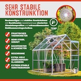 thumbnail of Gardebruk Gewächshaus aus Aluminium 3,6m² + Fenster + Regenrinne