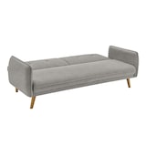 thumbnail of SalesFever Sofa 3-Sitzer | mit Schlaffunktion | Bezug Strukturstoff | Beine Hevea-Holz | B 188 x T 85 x H 80 cm | hellgrau – natur