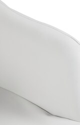 thumbnail of Barhocker TUBEL - Kunstleder Weiß 57x59x97 cm Silber | Barstuhl Höhenverstellbar Mit Lehne Drehbar Tresenhocker Tresenstuhl Kneipenhocker Kneipenstuhl