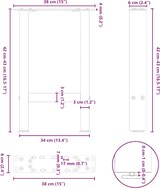 thumbnail of vidaXL Couchtischbeine Naturstahl 2 Stk. 38x(42-43) cm Stahl