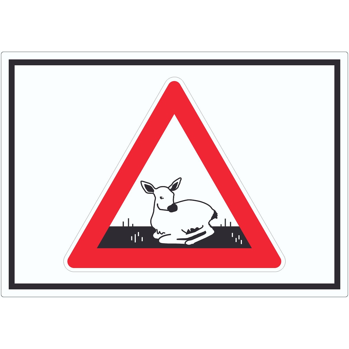 Achtung Setzzeit Symbol Aufkleber A7 (74x105mm)
