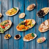 thumbnail of BIOZOYG 200 Stück Snackschalen Einwegschalen Holzschiffchen 80mm, biologisch abbaubar, für Fingerfood, Schalen aus nachhaltiger Forstwirtschaft