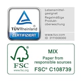 thumbnail of 10 Tortenunterlagen, Pappe "pure" rund  30 cm weiss mit gezacktem Rand