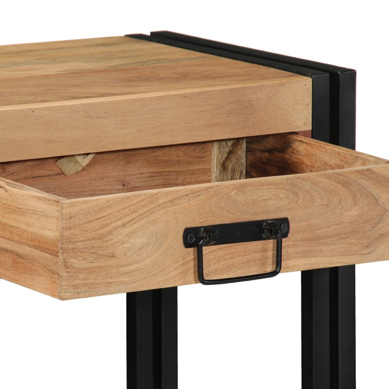 VidaXL Wandtafel Zwart Eiken 78 x 30 x 80 cm Bewerkt hout