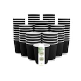 thumbnail of DeinPack 500 Riffelbecher schwarz 200 ml doppelwandig  to Go Pappbecher aus schwarzem Kraftkarton  Kaffeebecher