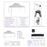thumbnail of Tenda Pavilhão Dobrável Profissional 3x4,5m | Alumínio Hexagonal 50x50x2 mm | Teto PVC 520g/m² Reação ao Fogo M2 | Branco