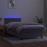thumbnail of vidaXL Boxspringbett mit Matratze & LED Hellgrau 90x190 cm Samt