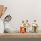 thumbnail of Relaxdays Dekogläser 20er Set, Glasflaschen mit Korken, 125 ml, Gewürzgläser zum Befüllen mit Deko, transparent/natur