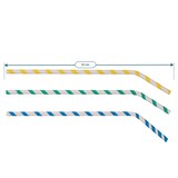 thumbnail of Papier- Trinkhalm, Flex - BUNT 5,8 x 220 mm, 3.600 Stk
