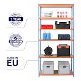 thumbnail of PROREGAL Schwerlastregal Giant Muli | HxBxT 250x110x50cm | Fachlast 200kg | Blau-Orange | Stecksystem Lagerregal Regalsystem Steckregal
